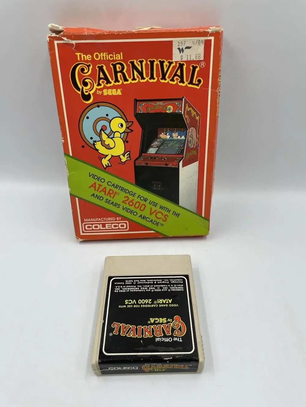 Carnival (ATARI 2600 VSC, 1982) Cartridge & Box SEGA, Tested